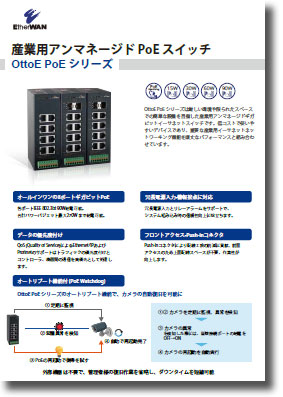 EtherWAN 産業用アンマネジードPoEスイッチ