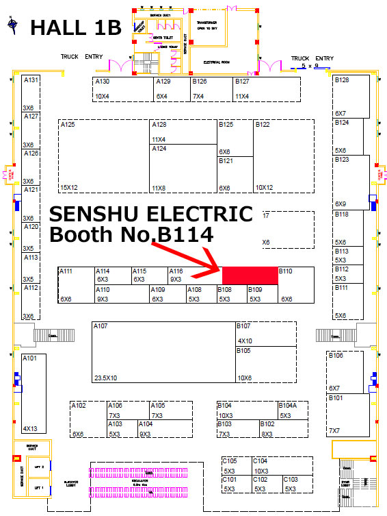 IMTEX2025（インド工作機械展） 
泉州電業ブース
会場案内図